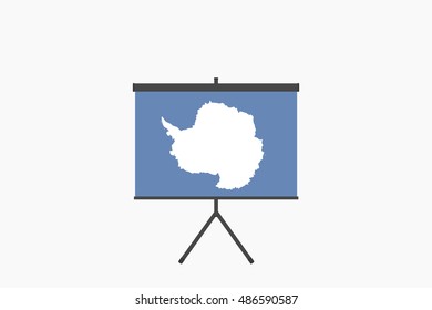 A Flag Illustration of the country of Antartica