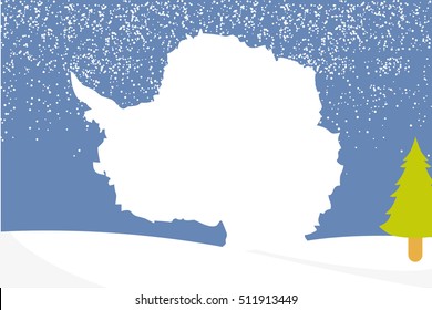 A Flag Illustration of the country of Antartica