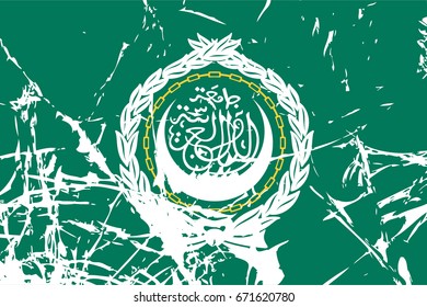 A Flag Illustration of the country of Arab League