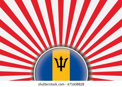 A Flag Illustration of the country of Barbados