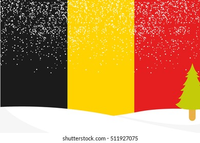 A Flag Illustration of the country of Belgium