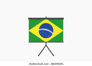 A Flag Illustration of the country of Brazil