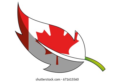 A Flag Illustration of the country of Canada