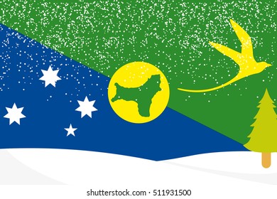 A Flag Illustration of the country of Christmas Island