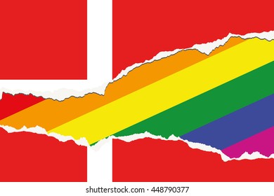 A Flag Illustration of the country of Denmark