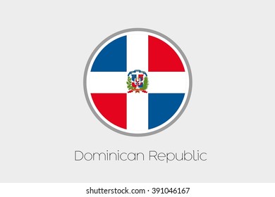 A Flag Illustration of the country of Dominican Republic