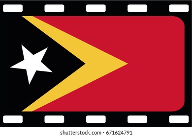 A Flag Illustration of the country of East Timor