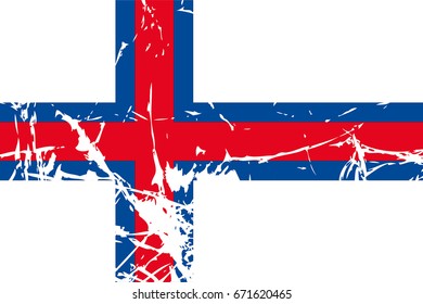A Flag Illustration of the country of Faroe Islands