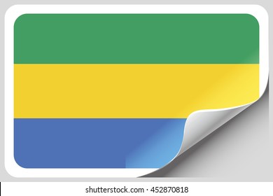 A Flag Illustration of the country of Gabon
