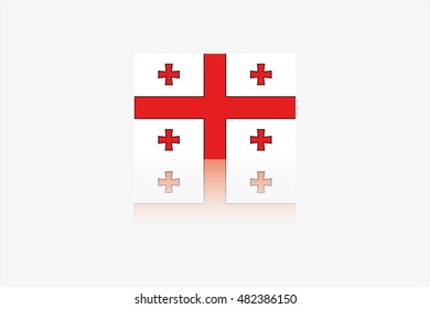 A Flag Illustration of the country of Georgia