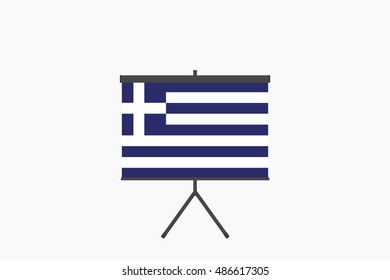 A Flag Illustration of the country of Greece