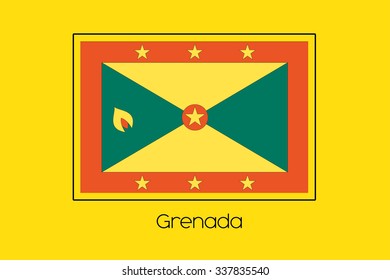 A Flag Illustration of the country of Grenada