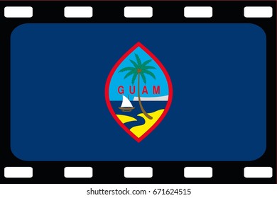 A Flag Illustration of the country of Guam