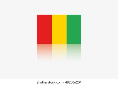 A Flag Illustration of the country of Guinea
