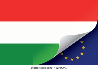 A Flag Illustration of the country of Hungary