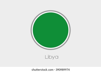 A Flag Illustration of the country of Libya