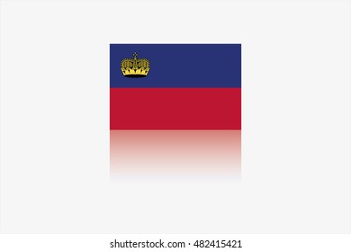 A Flag Illustration of the country of Liechtenstein