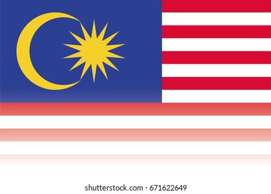 A Flag Illustration of the country of Malaysia