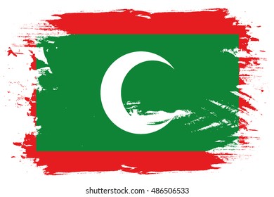 A Flag Illustration of the country of Maldives