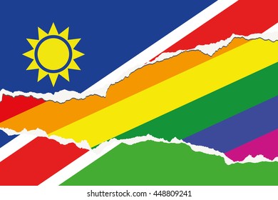 A Flag Illustration of the country of Namibia