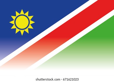 A Flag Illustration of the country of Namibia
