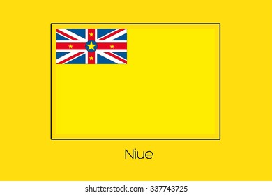 A Flag Illustration of the country of Niue