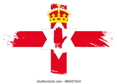 A Flag Illustration of the country of Northern Ireland