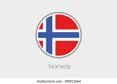 A Flag Illustration of the country of Norway