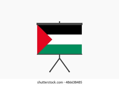 A Flag Illustration of the country of Palestine