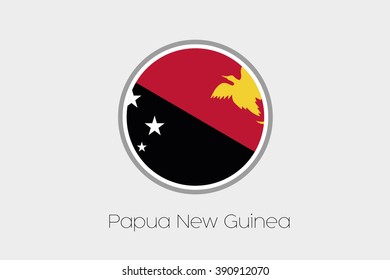 A Flag Illustration of the country of Papua New Guinea