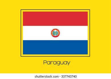 A Flag Illustration of the country of PAraguay