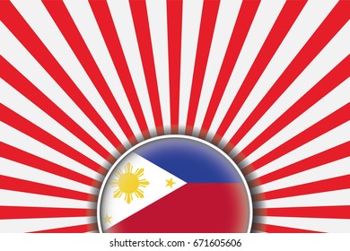 A Flag Illustration of the country of Philippines