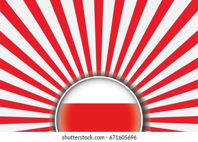 A Flag Illustration of the country of Poland