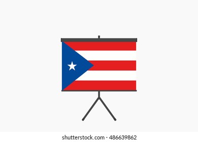 A Flag Illustration of the country of Puerto Rico