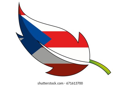 A Flag Illustration of the country of Puerto Rico