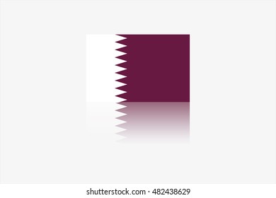 A Flag Illustration of the country of Qatar