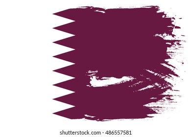 A Flag Illustration of the country of Qatar
