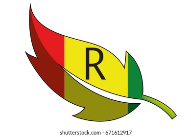 A Flag Illustration of the country of Rawanda
