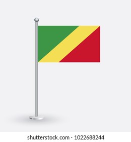 Flag Illustration of the country of Republic. National Republic flag isolated on gray background. Republic Flag Flat Web Mobile Icon / Vector / Sign / Symbol / Button illustration EPS10