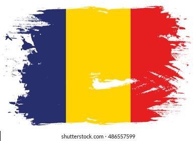 A Flag Illustration of the country of Romania