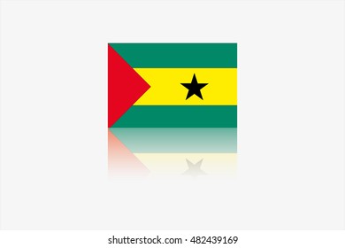 A Flag Illustration of the country of Sao Tome E Principe