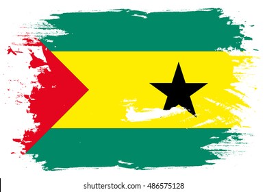 A Flag Illustration of the country of Sao Tome E Principe