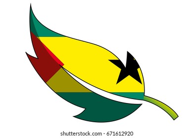 A Flag Illustration of the country of Sao Tome E Principe