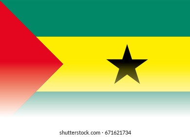 A Flag Illustration of the country of Sao Tome E Principe