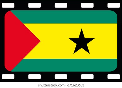 A Flag Illustration of the country of Sao Tome E Principe