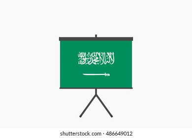 A Flag Illustration of the country of Saudi Arabia