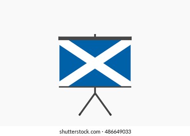 A Flag Illustration of the country of Scotland
