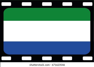 A Flag Illustration of the country of Sierra Leone