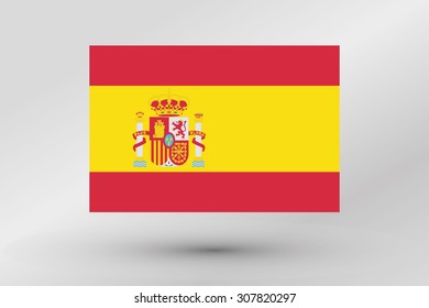 A Flag Illustration of the country of  Spain