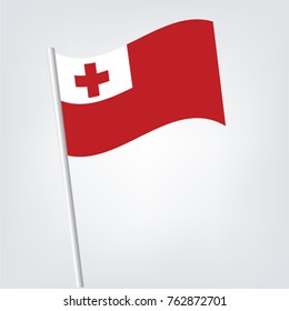 A Flag Illustration of the country of Tonga